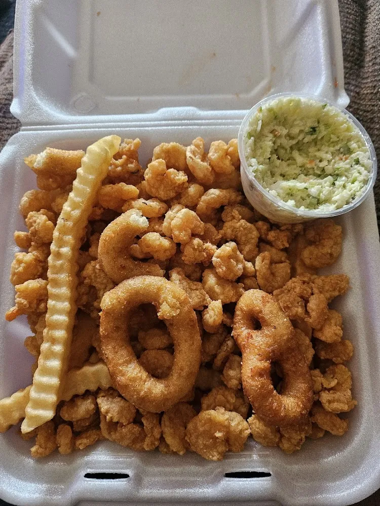 Choose 2 Platter with Fried Baby Shrimp and Oysters