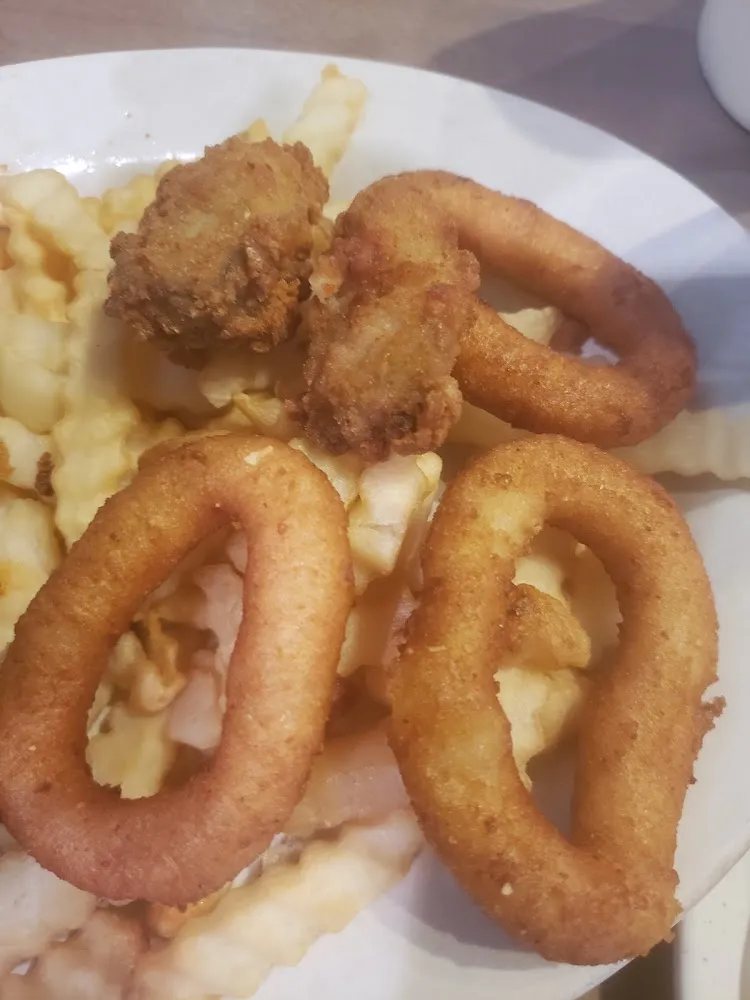 Fried Oysters and Hush Puppies
