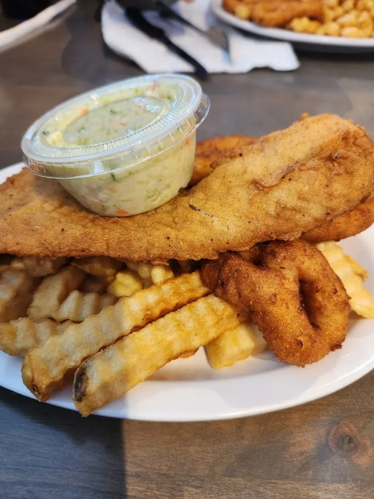 White Fish and Hush Puppies